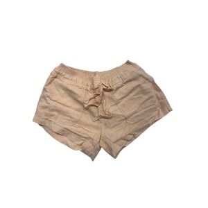 Altar'd State linen blend drawstring waist shorts womens‎ XS Peach casual